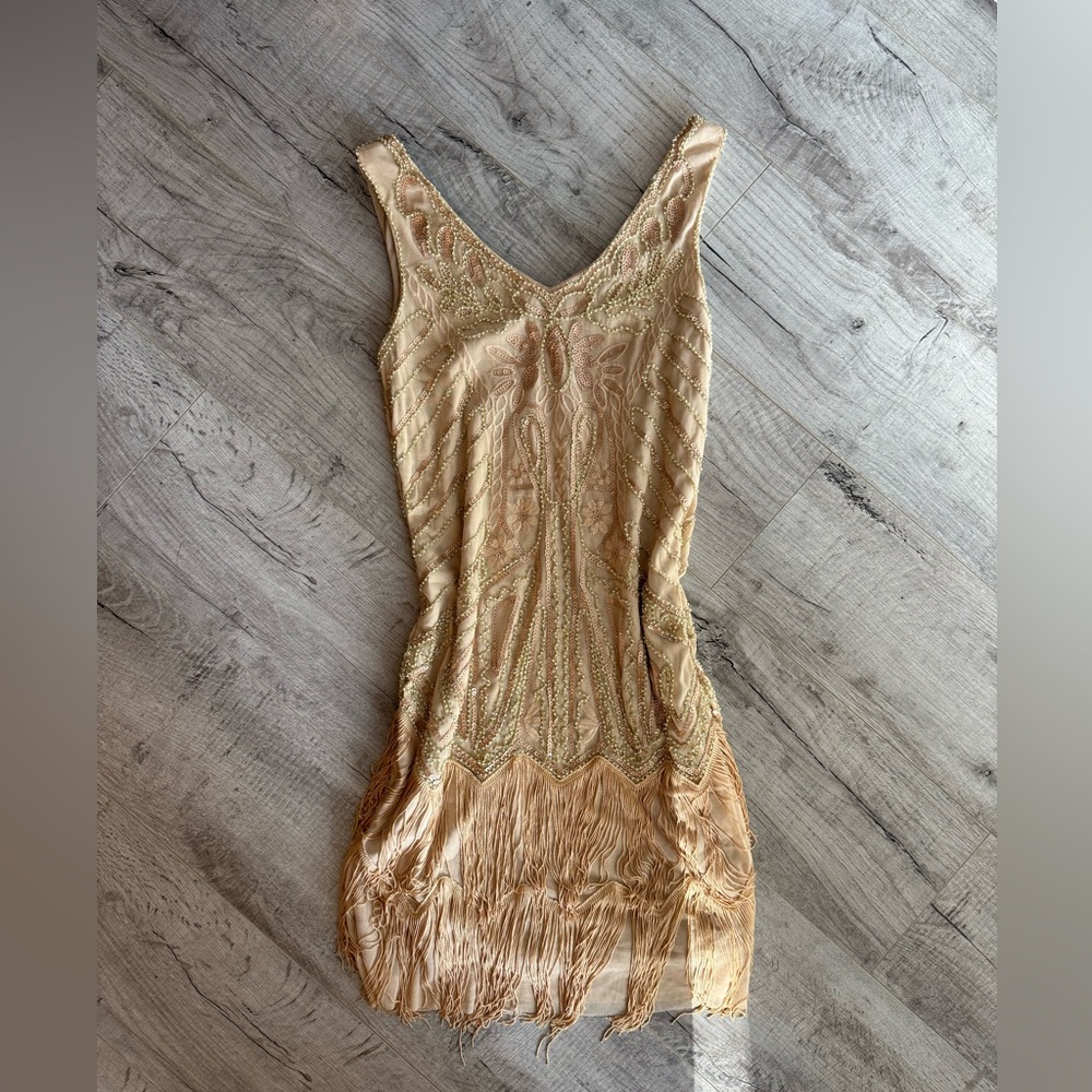 Babeyond Gold 1920s Flapper Dress